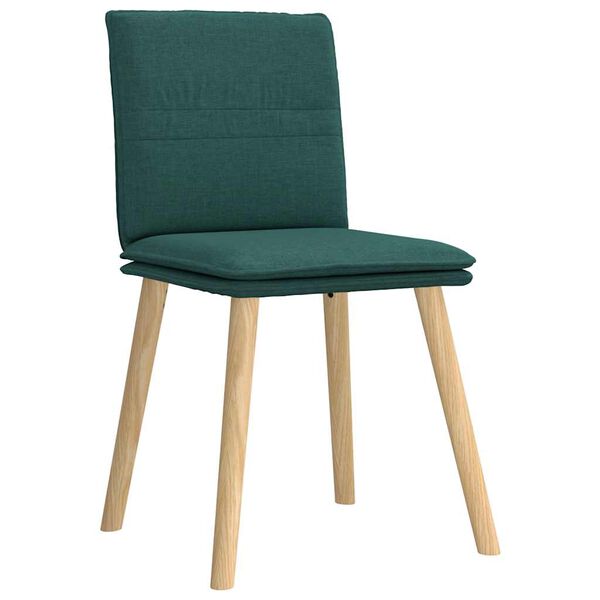 vidaXL Eetkamerstoelen 2 st stof donkergroen