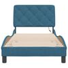 vidaXL Bedframe met LED zonder matras fluweel blauw 80x200 cm