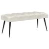 vidaXL Bank met knoopverstelling Cr&egrave;mekleurig 110 x 40 x 46 cm Fluweel