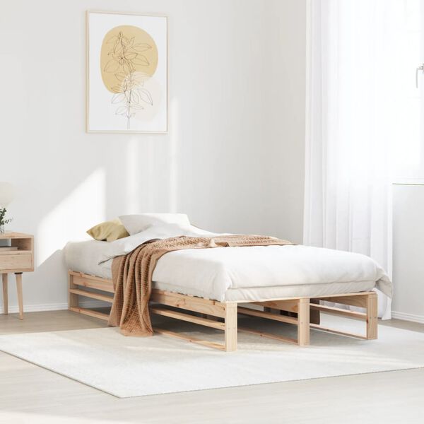 vidaXL Bedframe zonder matras massief grenenhout 90x190 cm