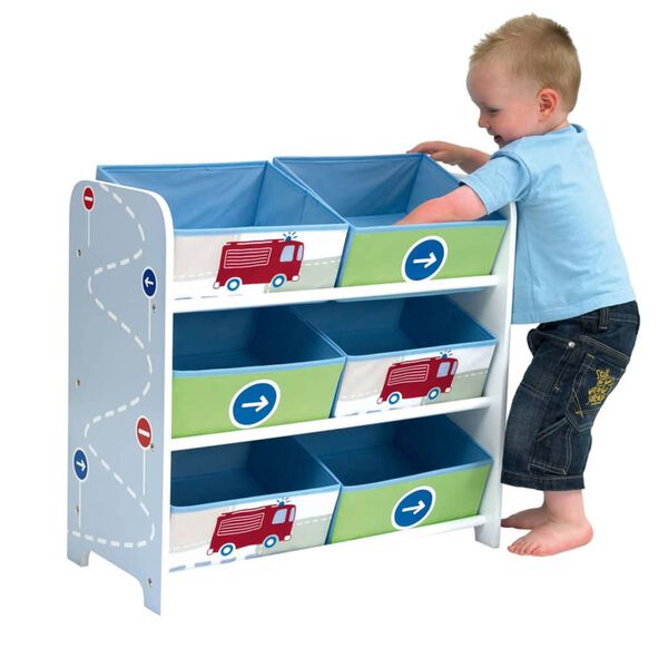 Worlds Apart Opslagmeubel Trucks and Tractors 60x30x63 cm WORL230008