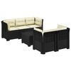 vidaXL 5-Zits Tuin Sofa met Kussens Rattan Look PP Antraciet