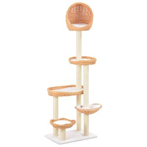 vidaXL Kattenkrabpaal met sisal krabpaal natuurlijk wilgenhout