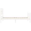 vidaXL Bedframe zonder matras massief grenenhout wit 90x200 cm