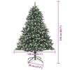 vidaXL Kunstkerstboom met 300 LED Groen 210 cm PVC en Plastic en Staal