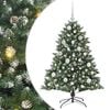 vidaXL Kunstkerstboom met 150 LED Groen 120 cm PVC en Plastic en Staal