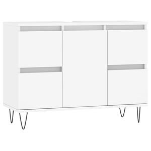 vidaXL Badkamerkast 80x33x60 cm bewerkt hout wit