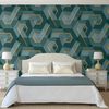 DUTCH WALLCOVERINGS Behang Onyx groen en goudkleurig