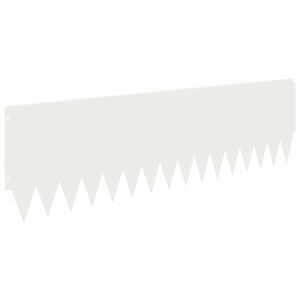 vidaXL Gazonrand 10 pcs 103 x 30 cm Staal Wit