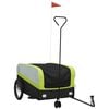 vidaXL Fietstrailer 45 kg ijzer zwart en groen