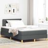 vidaXL Boxspringbed met matras Donkergrijs 120 x 200 cm Stof