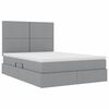 vidaXL Opbergbed met LED met matras Lichtgrijs 140 x 200 cm Polyester