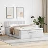 vidaXL Ottoman bed met matras 140x190cm kunstleer wit