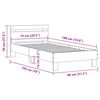 vidaXL Bedframe met hoofdbord en LED-verlichting zwart 75x190 cm