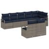 vidaXL Bankstel 8 pcs Grijs poly rattan