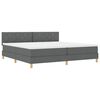 vidaXL Boxspringbed met matras Donkergrijs 200 x 200 cm Stof