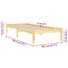 vidaXL Bedframe massief hout 75x190 cm