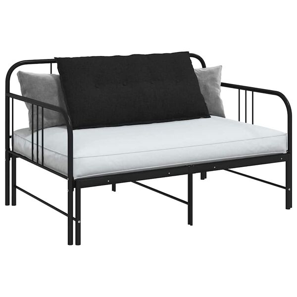 vidaXL Rugkussen Zwart 100 x 19 x 50 cm Stof