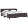 vidaXL Boxspringbed met hoofdeinde Donkerbruin 180 x 200 cm Stof