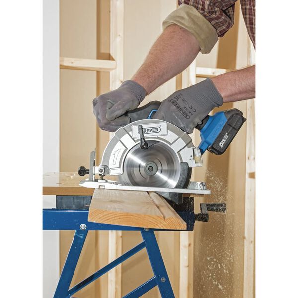 Draper Tools Cirkelzaag borstelloos met 1 x 3 Ah D20 accu 20 V