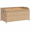 vidaXL Opbergbankje 100x50x52 cm poly rattan acaciahout gemengd beige