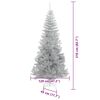 vidaXL Kerstboom met 300 LED met standaard Zilver 210 cm PET