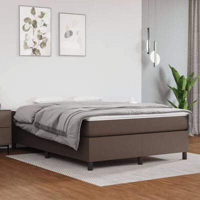 vidaXL Bedframe kunstleer bruin 140x200 cm