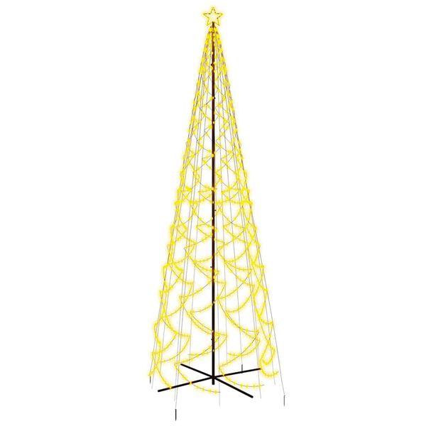 vidaXL Kegelkerstboom 1400 LED's warmwit 160x500 cm