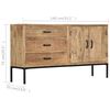 vidaXL Dressoir 140x35x75 cm massief mangohout