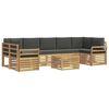 vidaXL Buiten bankenset 8 pcs Wit en antracietkleurig Polyester