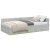 vidaXL Hoekbedframe Lichtgrijs 90 x 190 cm Fluweel