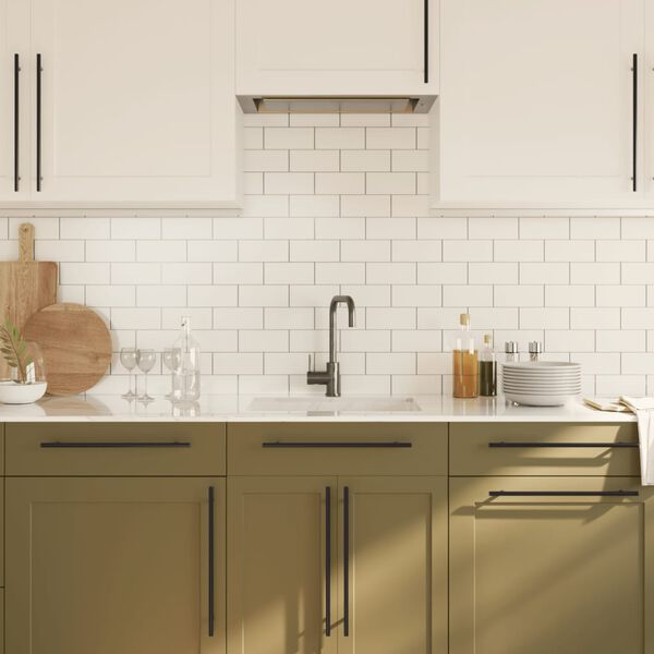 vidaXL Handvatten 10 st 320 mm roestvrij staal zwart