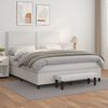 vidaXL Boxspring met matras kunstleer wit 180x200 cm