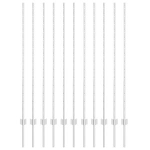 vidaXL ingegraven hekpalen 11 st zilver 180 cm Gepoedercoat staal