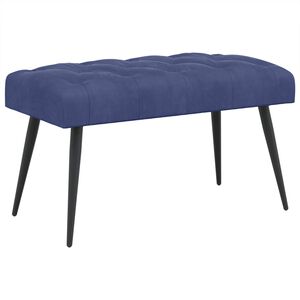 vidaXL Bank met knoopverstelling Politieblauw 80 x 40 x 46 cm Fluweel
