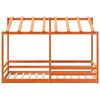 vidaXL Kinderbed met bedhuis 90x200 cm massief grenenhout wasbruin