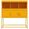 vidaXL Dressoir 100,5x39x107 cm staal mosterdgeel