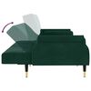 vidaXL Slaapbank met kussens fluweel donkergroen