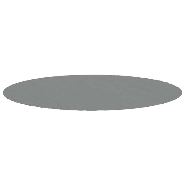 vidaXL Zwembadgrondzeil &Oslash;458 cm polyester geotextiel lichtgrijs