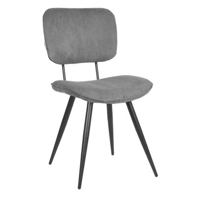 LABEL51 Eetkamerstoelen 2 st Vic 49x60x87 cm donkergrijs