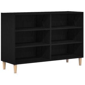 vidaXL Dressoir 103,5 x 35 x 70 cm Bewerkt hout Zwart Eiken