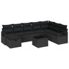 vidaXL Bankstel 6 st poly rattan