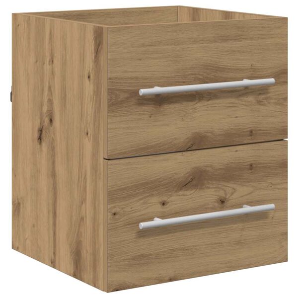 vidaXL Wastafelkast Artisan Eiken 38,5 x 41 x 48 cm Bewerkt hout