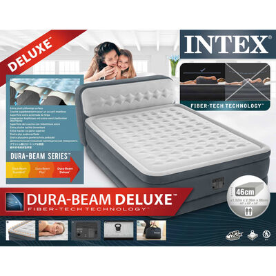 Intex Luchtbed Dura-Beam Deluxe Ultra Plush Headboard queen 86 cm