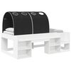 vidaXL Hoge Bedframe voor Kinderen met Opslag Wit en zwart