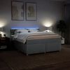vidaXL Boxspring met matras stof lichtgrijs 180x200 cm