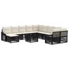vidaXL Tuinbankenset 12 st Zwart poly rattan