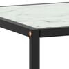 vidaXL Salontafel met wit marmerglas 100x50x35 cm zwart