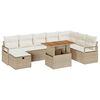 vidaXL Tuin Sofa Set 9 st Beige poly rattan