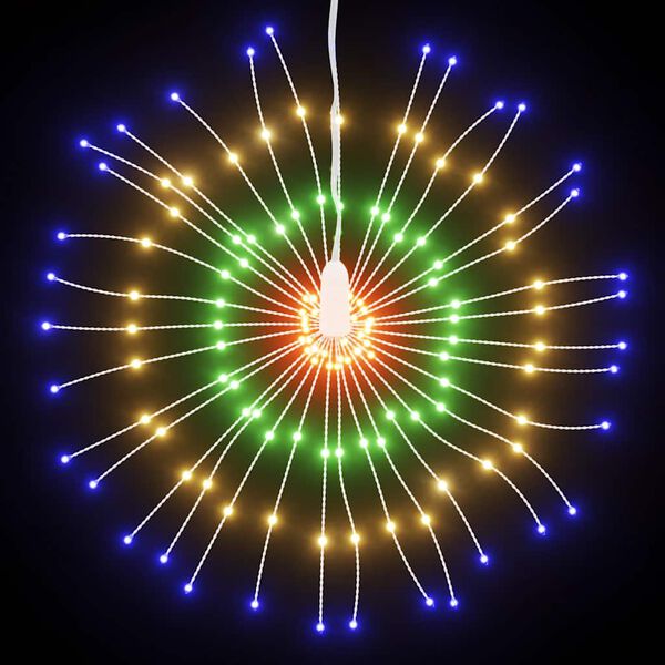 vidaXL Kerstverlichting vuurwerk 4 st 140 meerkleurige LED's 17 cm
